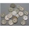 Image 2 : LOT OF 20 90% SILVER WASHINGTON QUARTERS - 1964 OR