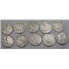Image 2 : LOT OF 10 90% SILVER WALKING LIBERTY HALF DOLLARS 