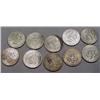 Image 2 : LOT OF 10 90% SILVER KENNEDY HALF DOLLARS - 1964 O