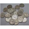 Image 2 : LOT OF 20 90% SILVER WASHINGTON QUARTERS - 1964 OR