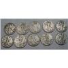 Image 1 : LOT OF 50 90% SILVER ROOSEVELT DIMES - 1964 OR EAR