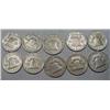 Image 2 : LOT OF 10 90% SILVER FRANKLIN HALF DOLLARS - 1964 
