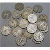 Image 2 : LOT OF 20 90% SILVER WASHINGTON QUARTERS - 1964 OR