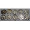 Image 2 : LOT OF 10 90% SILVER WALKING LIBERTY HALF DOLLARS 