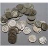 Image 1 : LOT OF 50 90% SILVER ROOSEVELT DIMES - 1964 OR EAR