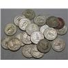 Image 2 : LOT OF 19 90% SILVER WASHINGTON QUARTERS - 1964 OR