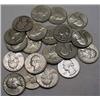 Image 1 : LOT OF 20 90% SILVER WASHINGTON QUARTERS - 1964 OR
