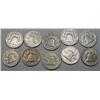 Image 2 : LOT OF 10 90% SILVER FRANKLIN HALF DOLLARS - 1964 
