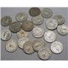 Image 2 : LOT OF 20 90% SILVER WASHINGTON QUARTERS - 1964 OR