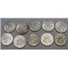 Image 2 : LOT OF 10 90% SILVER KENNEDY HALF DOLLARS - 1964 O