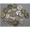 Image 1 : LOT OF 20 90% SILVER WASHINGTON QUARTERS - 1964 OR