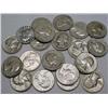 Image 1 : LOT OF 20 90% SILVER WASHINGTON QUARTERS - 1964 OR