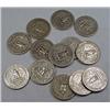 Image 2 : LOT OF 13 90% SILVER WASHINGTON QUARTERS - 1964 OR