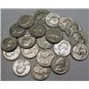 Image 1 : LOT OF 20 90% SILVER WASHINGTON QUARTERS - 1964 OR