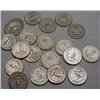 Image 2 : LOT OF 20 90% SILVER WASHINGTON QUARTERS - 1964 OR