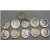 Image 1 : LOT OF 11 90% SILVER KENNEDY HALF DOLLARS - 1964 O