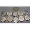 Image 2 : LOT OF 11 90% SILVER KENNEDY HALF DOLLARS - 1964 O