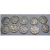 Image 2 : LOT OF 10 90% SILVER WALKING LIBERTY HALF DOLLARS 