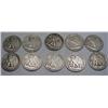 Image 2 : LOT OF 10 90% SILVER WALKING LIBERTY HALF DOLLARS 