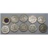 Image 2 : LOT OF 10 90% SILVER FRANKLIN HALF DOLLARS - 1964 