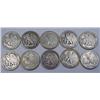 Image 2 : LOT OF 10 90% SILVER WALKING LIBERTY HALF DOLLARS 