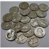 Image 1 : LOT OF 20 90% SILVER WASHINGTON QUARTERS - 1964 OR