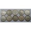 Image 2 : LOT OF 10 90% SILVER WALKING LIBERTY HALF DOLLARS 