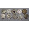 Image 2 : LOT OF 10 90% SILVER FRANKLIN HALF DOLLARS - 1964 