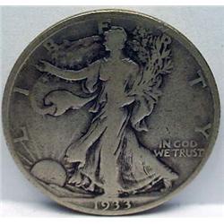 1933-S WALKING LIBERTY HALF DOLLAR