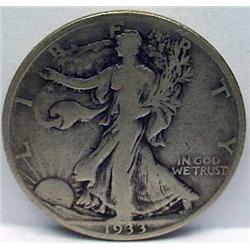 1933-S WALKING LIBERTY HALF DOLLAR