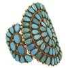 Image 1 : Navajo Turquoise & Silver Cluster Bracelet