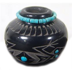 Santa Clara Pottery Seed Jar