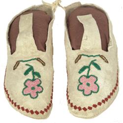 Crow Beaded Moccasins