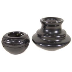 2 Santa Clara Pottery Vessels