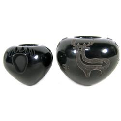 2 Santa Clara Pottery Vessels