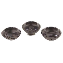 3 Santa Clara Pottery Vessels