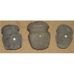 3 Stone Axe Heads