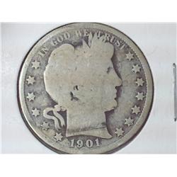 1901 Barber Half Dollar