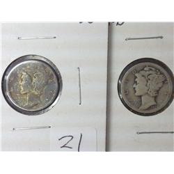 1927-D And 1928-D Mercury Dimes