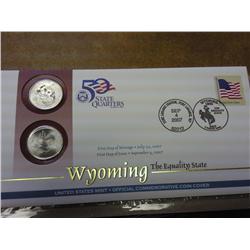 US Mint Wyoming Quarter FDC