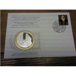 First Day Cover With Appx 26 Grams  Sterling Medal