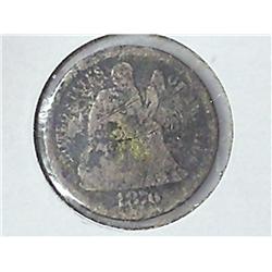 1876 Seated Liberty Dime