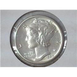1929 Mercury Dime (BU)