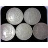 Image 1 : 5 US Morgan Silver Dollars 1921's