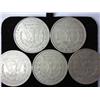 Image 2 : 5 US Morgan Silver Dollars 1921's