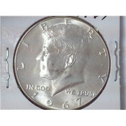 1967 Kennedy Half Dollar (UNC) 40% Silver