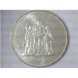 1977 French 50 Francs (UNC) Silver