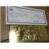 22K Gold Leaf 1899-$2 Bill Contains Real $2 Bill