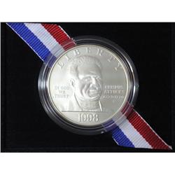 1998 Black Revolution War Patriots Silver $ UNC