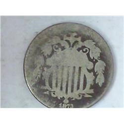 1873 Open 3 Shield Nickel
